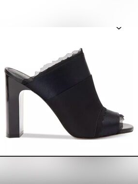Calvin Klein's satin Tulle open toed heel! Gorgeous!  Marrese.​​​